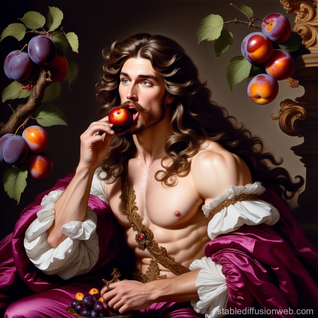dude that gonna eat a plum - half naked (upperbody)